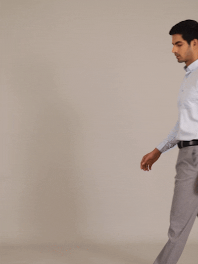 HOUSE OF VERVE Giza Cotton Premium Shirt for Men - Powder Blue