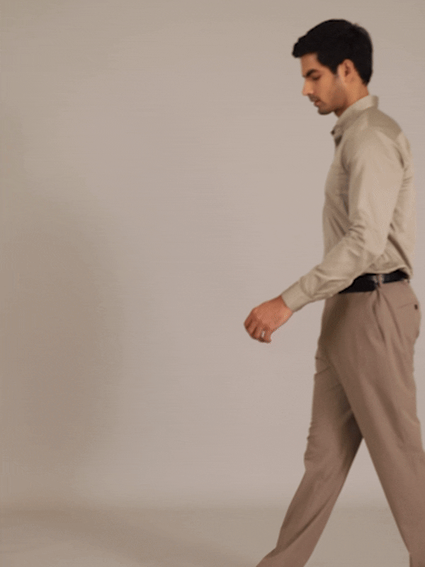 HOUSE OF VERVE Giza Cotton Premium Shirt for Men - Olive Green